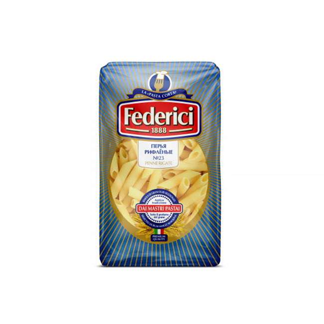 Federici №23 Penne rigate (Перья рифлёные), 500г