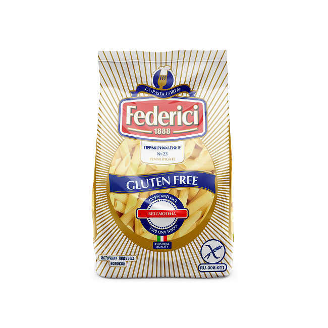 Federici №23 Penne rigate gluten-free from Corn and Rice, 400g
