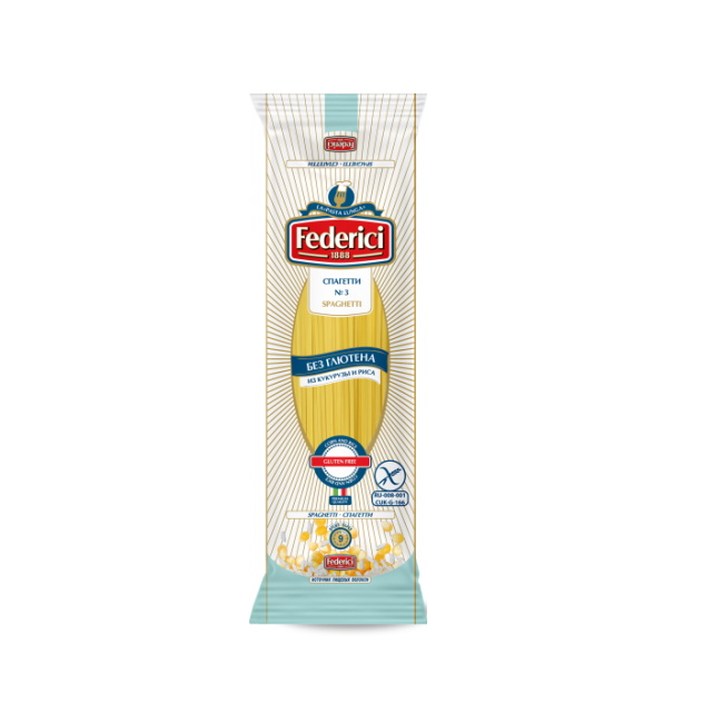 Federici №3 Spaghetti gluten-free from Corn and Rice, 250g