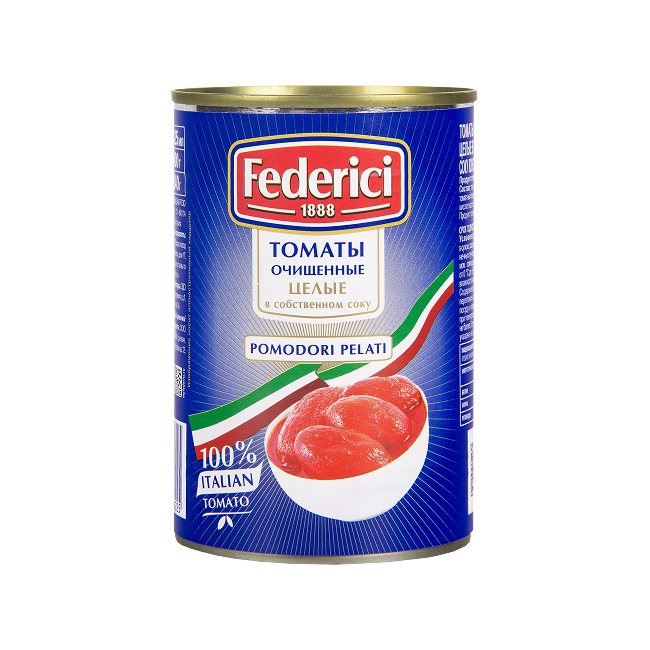 Federici Whole peeled tomatoes, 425ml