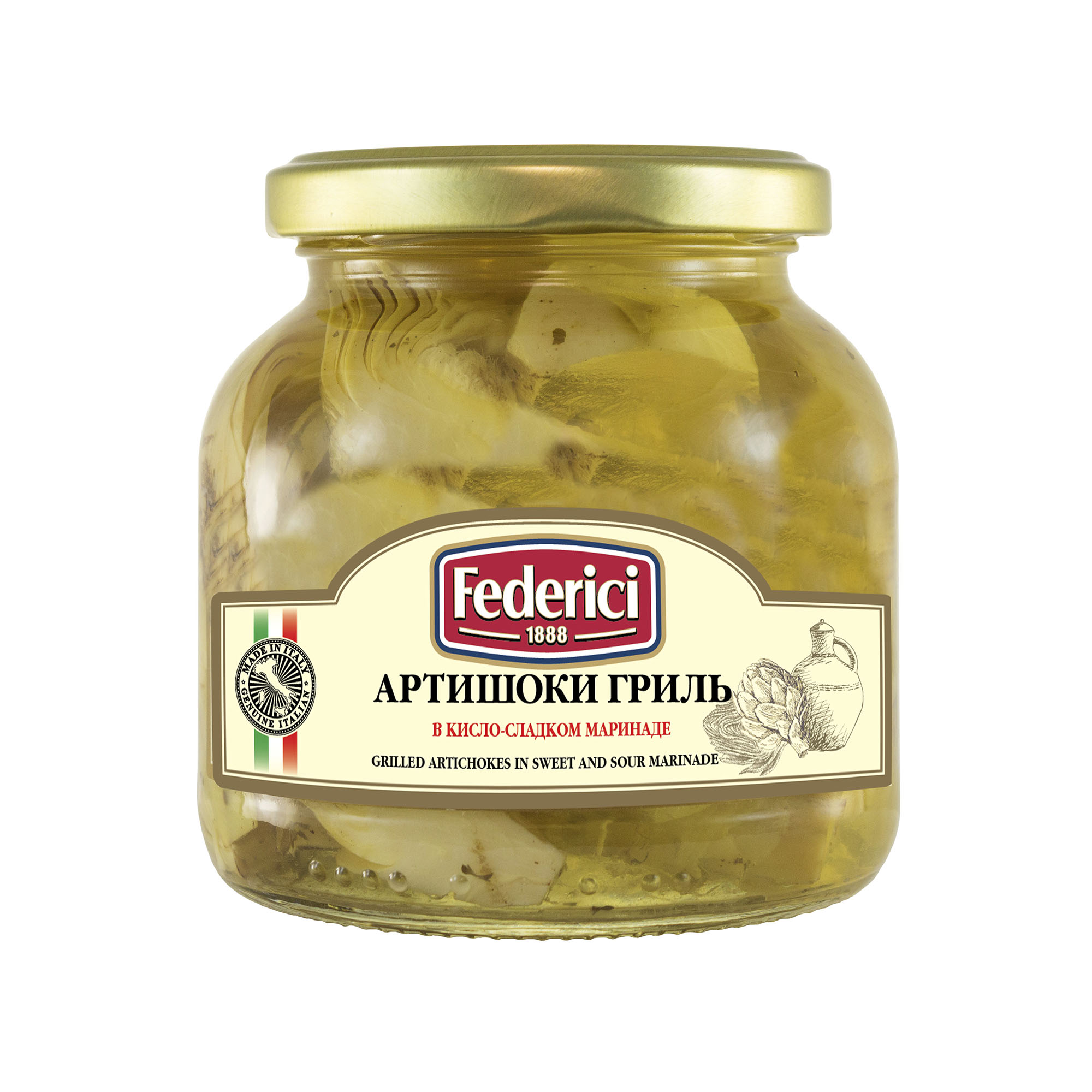 Federici Grilled artichokes in in sweet and sour marinade, 280g