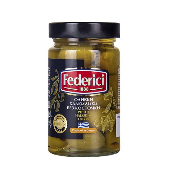 Federici Halkidiki Olives, Pitted, 290g