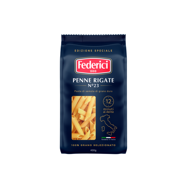Federici №23 Penne rigate (Пенне ригате) Перья рифленые, 400 гр