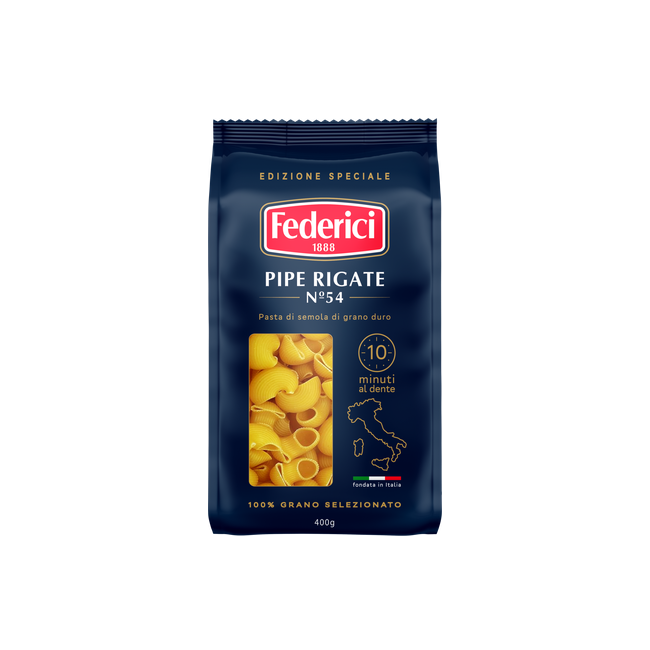 Federici №54 Pipe rigate (Пипе ригате) Улитки рифленые, 400 гр